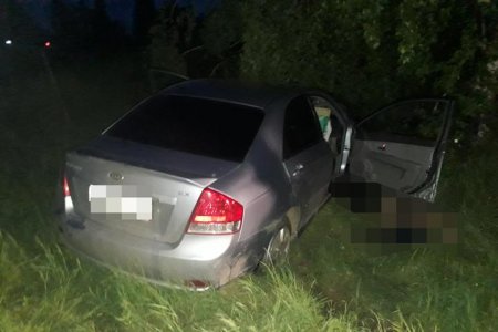 В Башкортостане иномарка опрокинулась и врезалась в дерево, водитель погиб