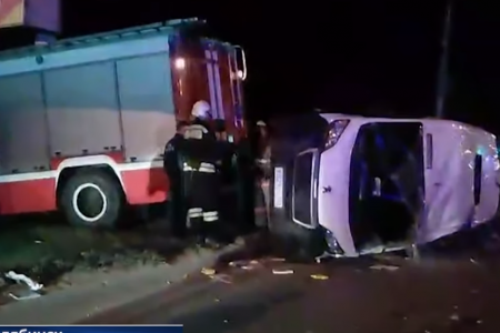 Вахтовики ехали на север из Уфы: появилось видео аварии с 11 пострадавшими