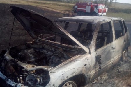 В Кугарчинском районе Башкортостана дотла сгорела «Шевроле-Нива»