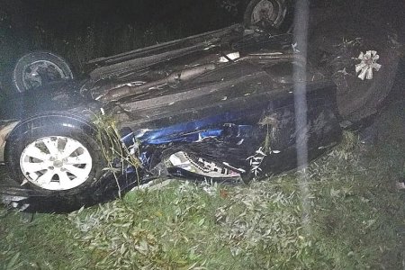 В Башкортостане автомобиль опрокинулся в кювет, водитель погиб