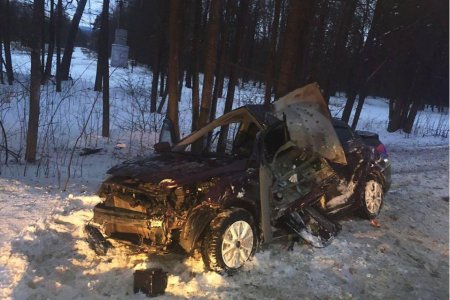 В Башкортостане женщина-водитель чудом выжила после серьезного ДТП