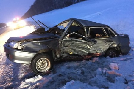 В Башкортостане при столкновении со встречной иномаркой погибла женщина-водитель «ВАЗ-2115»