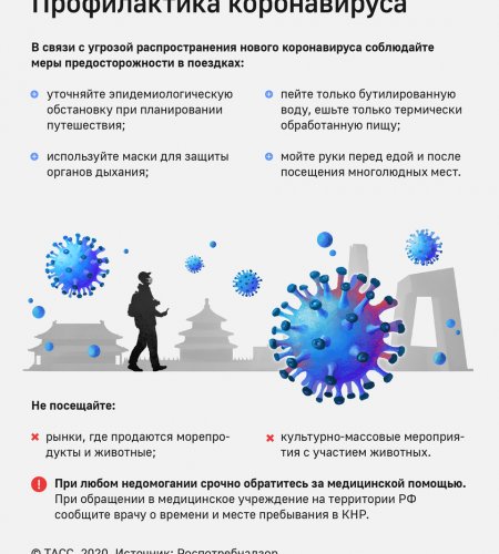 Китайский коронавирус может попасть в Россию в феврале