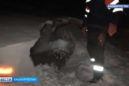 Семья с тремя детьми едва не замерзла заживо в погребенной под снегом машине в Башкортостане